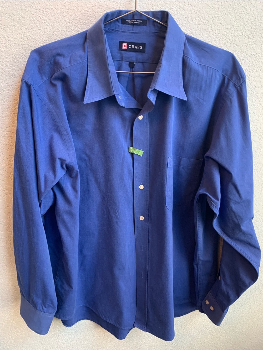 Chaps Men's Button-Down Dress Shirt in Blue